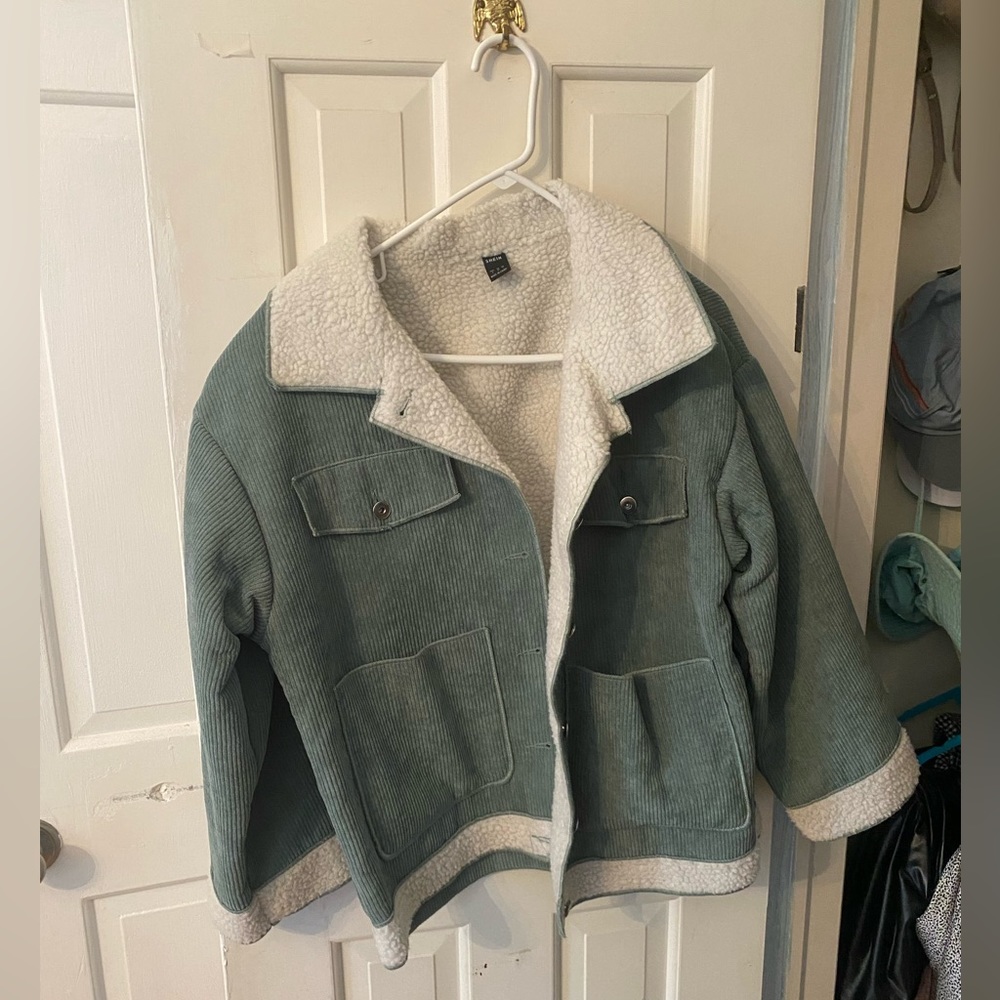 Green Corduroy Wool Jacket